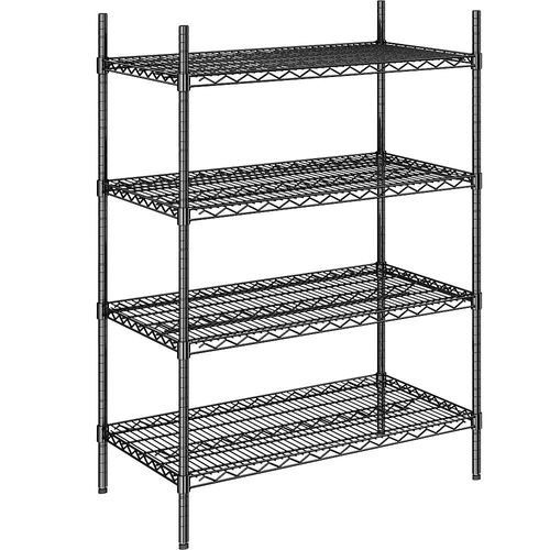 4260563728889 - Stahldraht-Gitterregal schwarz Fachlast 250 kg BxT 910 x 610 mm Grundregal Höhe 1370 mm 4 Fachböden kaiserkraft 4260563728889 - Stahldraht-Gitterregal schwarz Fachlast 250 kg BxT 910 x 610 mm Grundregal Höhe 1370 mm 4 Fachböden kaiserkraft