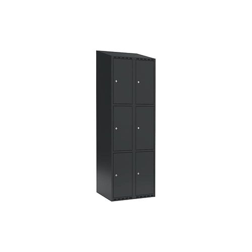 7042424846676 - 3er-Schließfachschrank Fydor 2 Abteile grau B 600 mm 2 Abteile schräge Dachform Zylinderschloss kaiserkraft 7042424846676 - 3er-Schließfachschrank Fydor 2 Abteile grau B 600 mm 2 Abteile schräge Dachform Zylinderschloss kaiserkraft