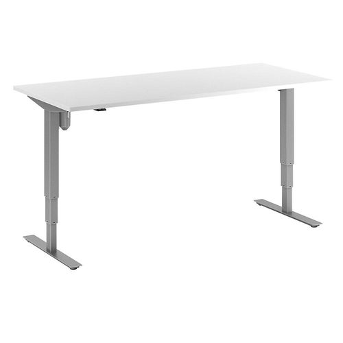 4061753266187 - Schreibtisch Atlanta elektrisch höhenverstellbar gerade BxT 1800 x 800 mm weiß silber kaiserkraft 4061753266187 - Schreibtisch Atlanta elektrisch höhenverstellbar gerade BxT 1800 x 800 mm weiß silber kaiserkraft