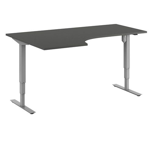 4061753266293 - Schreibtisch Atlanta elektrisch höhenverstellbar Ecke BxT 1800 x 1200 mm dunkelgrau silber links kaiserkraft 4061753266293 - Schreibtisch Atlanta elektrisch höhenverstellbar Ecke BxT 1800 x 1200 mm dunkelgrau silber links kaiserkraft