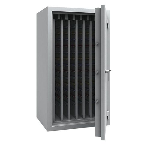 5901468304448 - Schlüsseltresor mit ausziehbaren Zwischenwänden VDMA B und Euro-Norm S2 2730 Haken HxBxT 1506 x 836 x 700 mm kaiserkraft