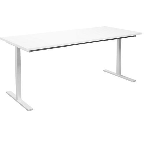 4061753263988 - Mehrzwecktisch DUO-T gerade Platte HxT 740 x 800 mm Breite 1800 mm weiß weiß kaiserkraft