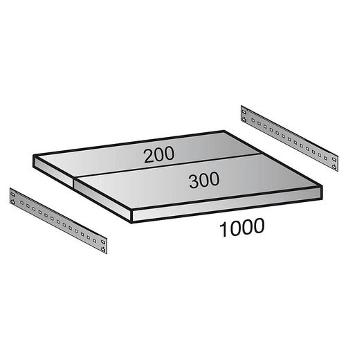 4260035214971 - Fachboden für CLEANA-Steckregal Bodenbreite 1000 mm Tiefe 500 mm kaiserkraft 4260035214971 - Fachboden für CLEANA-Steckregal Bodenbreite 1000 mm Tiefe 500 mm kaiserkraft