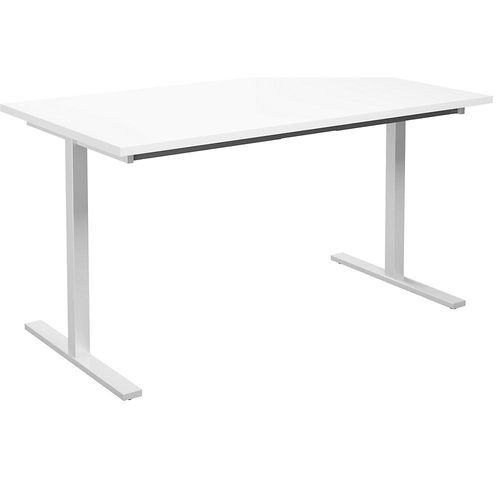 4061753263629 - Mehrzwecktisch DUO-T gerade Platte HxT 740 x 800 mm Breite 1400 mm weiß weiß kaiserkraft