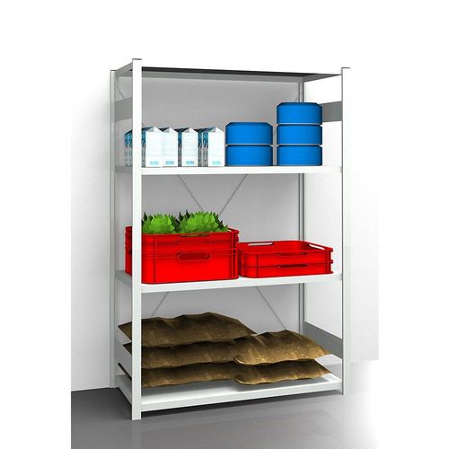 4061753031006 - eurokraft pro Hygiene-Steckregal Regalhöhe 2000 mm 4 Fachböden BxT 1275 x 685 mm Grundregal 4061753031006 - eurokraft pro Hygiene-Steckregal Regalhöhe 2000 mm 4 Fachböden BxT 1275 x 685 mm Grundregal
