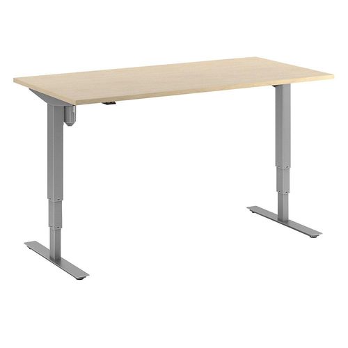 4061753258670 - Schreibtisch Atlanta elektrisch höhenverstellbar gerade BxT 1600 x 800 mm Birke silber kaiserkraft 4061753258670 - Schreibtisch Atlanta elektrisch höhenverstellbar gerade BxT 1600 x 800 mm Birke silber kaiserkraft