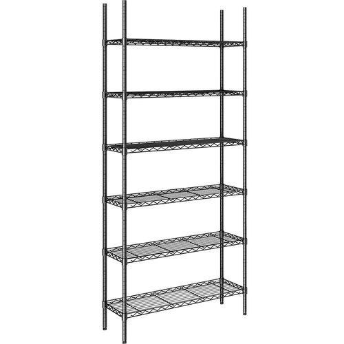 4061753091345 - Stahldraht-Gitterregal schwarz Fachlast 100 kg BxT 910 x 360 mm Grundregal Höhe 2180 mm 6 Fachböden kaiserkraft 4061753091345 - Stahldraht-Gitterregal schwarz Fachlast 100 kg BxT 910 x 360 mm Grundregal Höhe 2180 mm 6 Fachböden kaiserkraft