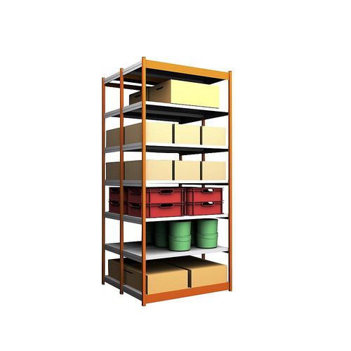 4250623734868 - Stabil-Steckregal doppelseitig Regalhöhe 3000 mm orange verzinkt Bodenbreite 1325 mm Grundregal Breite x Tiefe 1325 x 600 mm hofe 4250623734868 - Stabil-Steckregal doppelseitig Regalhöhe 3000 mm orange verzinkt Bodenbreite 1325 mm Grundregal Breite x Tiefe 1325 x 600 mm hofe