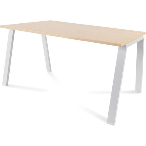 8427951004017 - Schreibtisch BLANCA Höhe 740 mm Gestell A-Form BxT 1400 x 800 mm Buche-Dekor weiß kaiserkraft 8427951004017 - Schreibtisch BLANCA Höhe 740 mm Gestell A-Form BxT 1400 x 800 mm Buche-Dekor weiß kaiserkraft