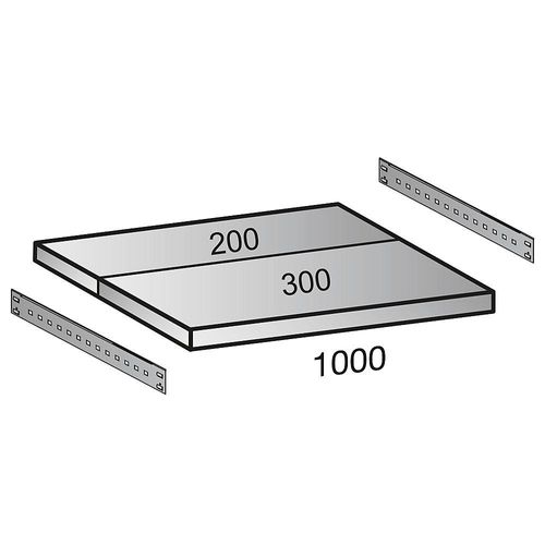 4260035211772 - Fachboden für Industriesteckregal Bodenbreite 1000 mm Tiefe 500 mm kaiserkraft
