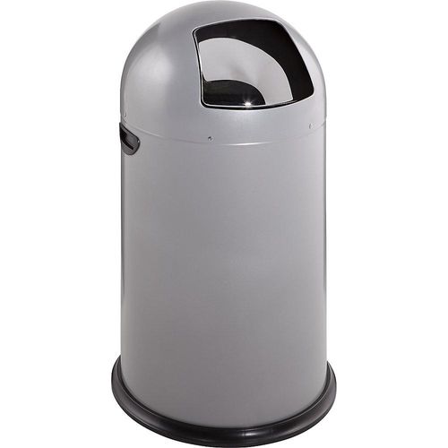 4030695431014 - VAR Push-Mülleimer Stahl selbstschließend silber 40 l Höhe 740 mm