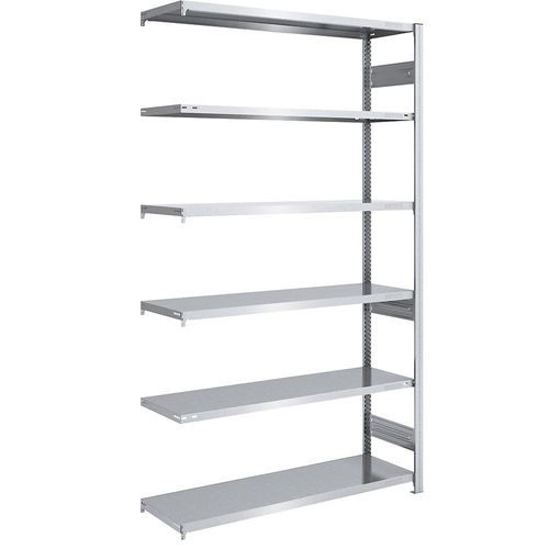 4250623789516 - Schwerlast-Steckregal verzinkt beidseitig Regalhöhe 2500 mm 6 Böden Anbauregal BxT 1300 x 500 mm hofe 4250623789516 - Schwerlast-Steckregal verzinkt beidseitig Regalhöhe 2500 mm 6 Böden Anbauregal BxT 1300 x 500 mm hofe
