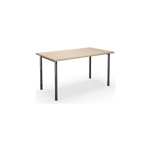 4061753262080 - Mehrzwecktisch DUO-C gerade Platte HxT 700 - 800 x 800 mm Breite 1400 mm Eiche schwarz kaiserkraft 4061753262080 - Mehrzwecktisch DUO-C gerade Platte HxT 700 - 800 x 800 mm Breite 1400 mm Eiche schwarz kaiserkraft