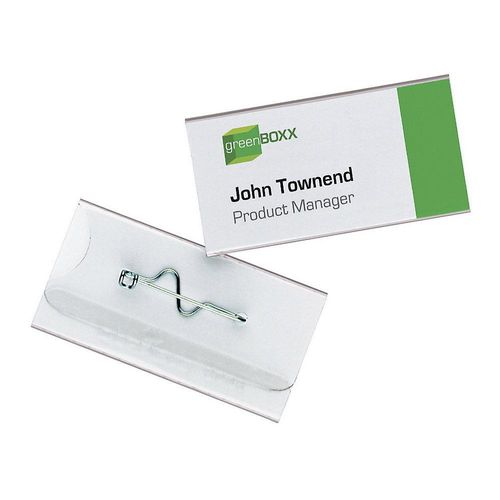 4005546810065 - - Namensschild 60 x 30 mm (b x h) Wellennadel transparent 100 St Pack Befestigungstechnik Wellennadel