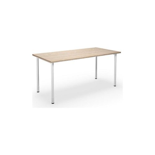 4061753262271 - Mehrzwecktisch DUO-C gerade Platte HxT 700 - 800 x 800 mm Breite 1600 mm Eiche weiß kaiserkraft