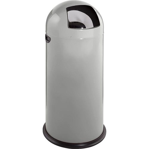 4030695431212 - VAR Abfallsammler 52 Liter ohne Pedal mit verzinktem Inneneinsatz und Bodenschutz Farbe silber