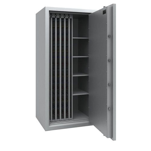 5901468304479 - Schlüsseltresor mit ausziehbaren Zwischenwänden VDMA B und Euro-Norm S2 2400 Haken 4 Fachböden HxBxT 1806 x 836 x 700 mm kaiserkraft