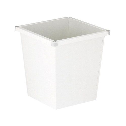 8713631001569 - Papierkorb aus Stahl kegelförmig Volumen 27 l BxHxT 343 x 343 x 361 mm weiß kaiserkraft
