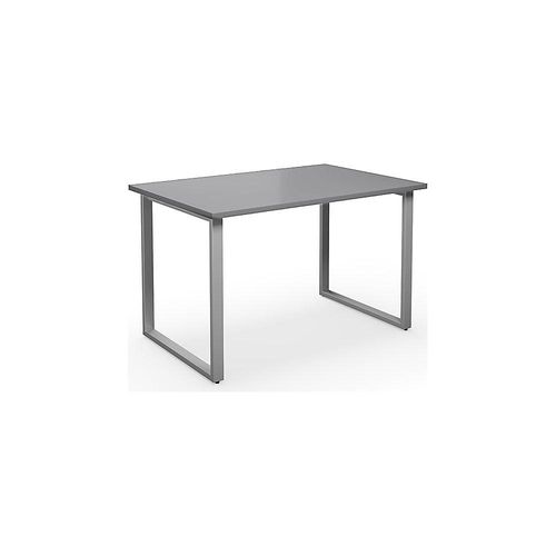 4061753262653 - Mehrzwecktisch DUO-O gerade Platte Tiefe 800 mm Breite 1200 mm lichtgrau   silber kaiserkraft