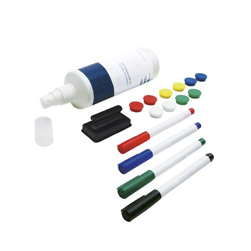 8712752023771 - Zubehörset für Whiteboard 10 Magnete 4 Marker 1 Trockenwischer 1 Reiniger kaiserkraft