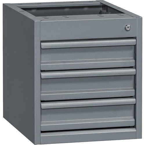 7333008003838 - Schubladenblock für höhenverstellbaren Arbeitstisch Schubladenhöhen 3 x 100 mm Korpushöhe 435 mm kaiserkraft