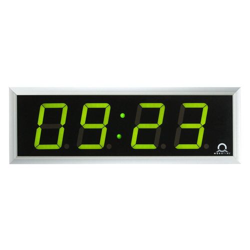 4030275002665 - LED-Digitaluhr HxBxT 118 x 333 x 39 mm silber grüne LED kaiserkraft 4030275002665 - LED-Digitaluhr HxBxT 118 x 333 x 39 mm silber grüne LED kaiserkraft