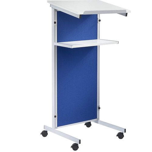 4260177894109 - Rednerpult 2 Ablagen Front aus Stoff blau kaiserkraft