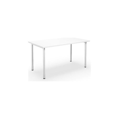 4061753262189 - Mehrzwecktisch DUO-C gerade Platte HxT 700 - 800 x 800 mm Breite 1400 mm weiß weiß kaiserkraft