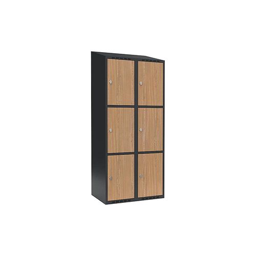 7042424830811 - 3er-Schließfachschrank Fydor 2 Abteile grau Eiche B 800 mm 2 Abteile schräge Dachform Vorhängeschloss kaiserkraft 7042424830811 - 3er-Schließfachschrank Fydor 2 Abteile grau Eiche B 800 mm 2 Abteile schräge Dachform Vorhängeschloss kaiserkraft