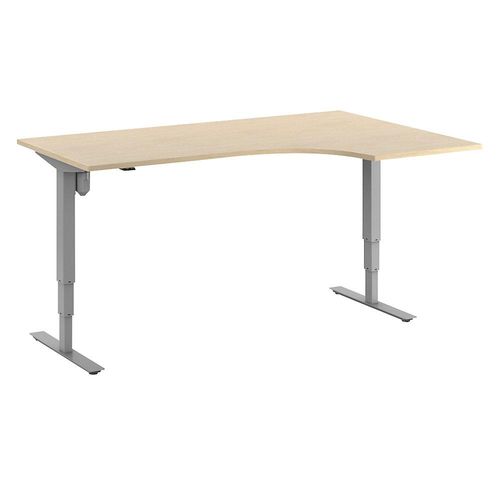 4061753266347 - Schreibtisch Atlanta elektrisch höhenverstellbar Ecke BxT 1800 x 1200 mm Birke silber rechts kaiserkraft 4061753266347 - Schreibtisch Atlanta elektrisch höhenverstellbar Ecke BxT 1800 x 1200 mm Birke silber rechts kaiserkraft