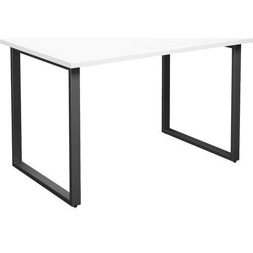 4061753262714 - Mehrzwecktisch DUO-O gerade Platte Tiefe 800 mm Breite 1200 mm weiß   schwarz kaiserkraft