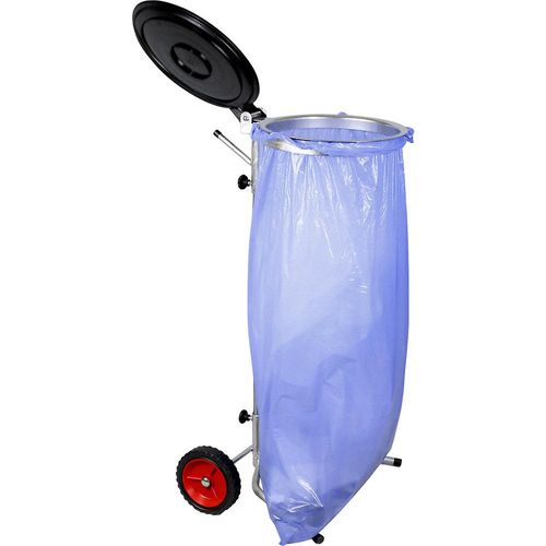 4040136801702 - Sackständer ROLLI fahrbar Volumen 70 - 120 l mit Deckel HxBxT 995 x 480 x 525 mm kaiserkraft 4040136801702 - Sackständer ROLLI fahrbar Volumen 70 - 120 l mit Deckel HxBxT 995 x 480 x 525 mm kaiserkraft