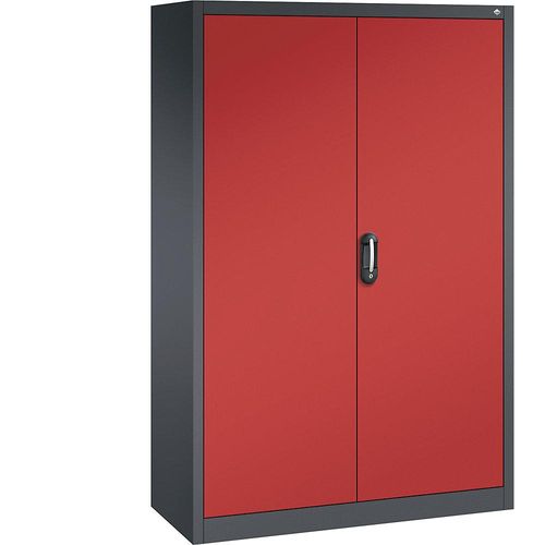 4069361485594 - ACURADO Universalschrank BxT 1200 x 500 mm schwarzgrau   feuerrot C+P