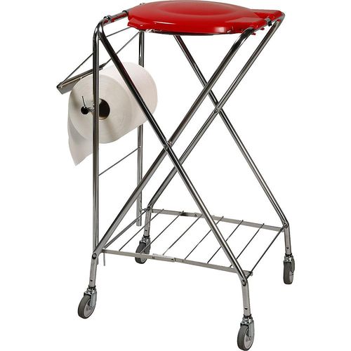4250128203746 - Hygiene-Müllsackständer für Volumen 120 l Halterrahmen rund rot Höhe 1020 mm kaiserkraft