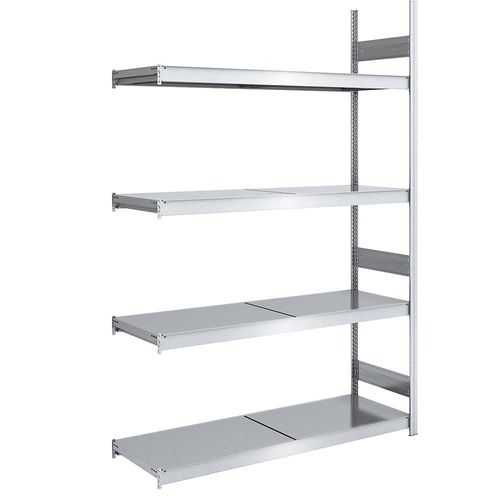 4250623702980 - Großfach-Steckregal mit Stahlböden Höhe 2500 mm Fachbodenbreite 1500 mm Fachbodentiefe 600 mm Anbauregal hofe