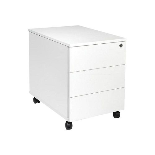 5905745100860 - Rollcontainer Portland HxBxT 550 x 420 x 600 mm weiß gebürstet kaiserkraft