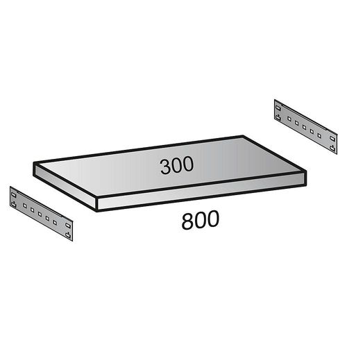 4260035211277 - Fachboden für Industriesteckregal Bodenbreite 800 mm Tiefe 300 mm kaiserkraft