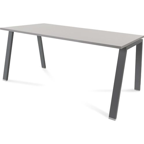 8427951004970 - Schreibtisch BLANCA Höhe 740 mm Gestell A-Form BxT 1600 x 800 mm grau anthrazit kaiserkraft 8427951004970 - Schreibtisch BLANCA Höhe 740 mm Gestell A-Form BxT 1600 x 800 mm grau anthrazit kaiserkraft