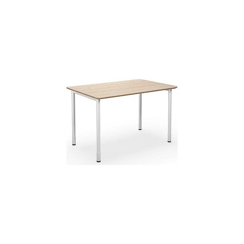 4061753267733 - Mehrzwecktisch DUO-C Trend gerade Platte abgerundete Ecken Tiefe 800 mm Breite 1200 mm Eiche weiß kaiserkraft