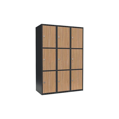 7042424833843 - 3er-Schließfachschrank Fydor 3 Abteile grau Eiche B 1200 mm 3 Abteile flache Dachform Vorhängeschloss kaiserkraft 7042424833843 - 3er-Schließfachschrank Fydor 3 Abteile grau Eiche B 1200 mm 3 Abteile flache Dachform Vorhängeschloss kaiserkraft