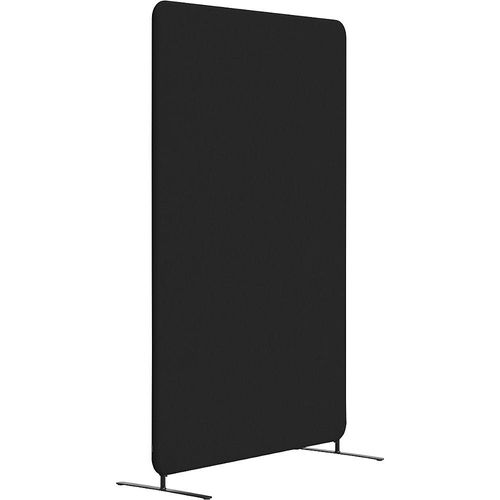 7332835355431 - Akustik-Trennwand Standard abgerundete Ecken Höhe 1500 mm inkl Füße Breite 1200 mm schwarz kaiserkraft 7332835355431 - Akustik-Trennwand Standard abgerundete Ecken Höhe 1500 mm inkl Füße Breite 1200 mm schwarz kaiserkraft