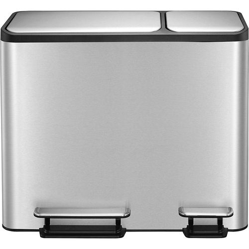 4061753280664 - EKO Tretabfallsammler Volumen 15 + 30 l BxHxT 605 x 492 x 321 mm Edelstahl 2fach-Sammler 4061753280664 - EKO Tretabfallsammler Volumen 15 + 30 l BxHxT 605 x 492 x 321 mm Edelstahl 2fach-Sammler