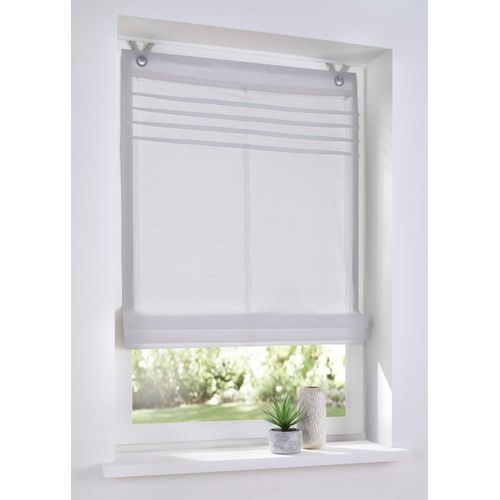 4016478032722 - Raffrollo HEINE HOME Raffrollos Gr 140 cm Ösen 80 cm weiß Raffrollos halbtransparent