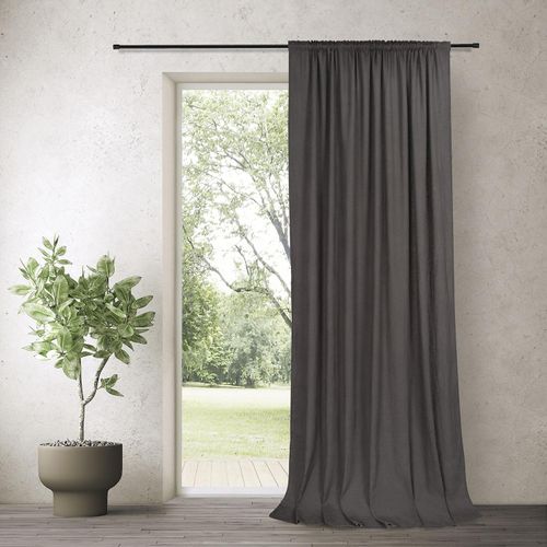 4007863692188 - Vorhang Abra Gardinen Gr 270 cm verdeckte Schlaufen 140 cm grau (anthrazit) Verdeckte Schlaufen Fertiggardine Abra
