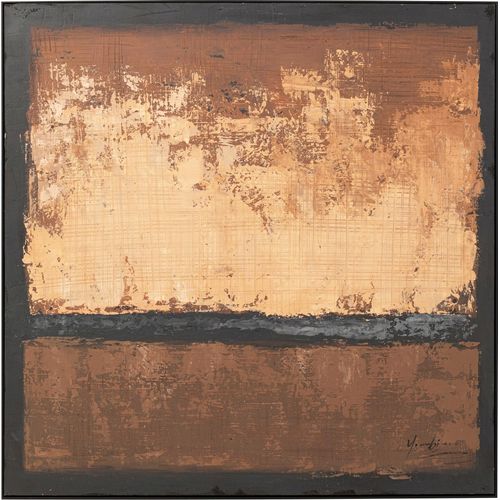 4025621567868 - Bild mit Rahmen DESIGN Gerahmtes Bild Silence Braun 120x120cm braun (farbe bild(er) braun) B120cm H120cm T5cm Bilder