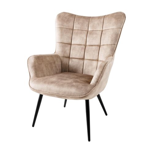 4251561908007 - riess-ambiente Sessel SCANDINAVIA - modern champagner beige Samt schwarze Metallbeine mit Armlehne 4251561908007 - riess-ambiente Sessel SCANDINAVIA - modern champagner beige Samt schwarze Metallbeine mit Armlehne