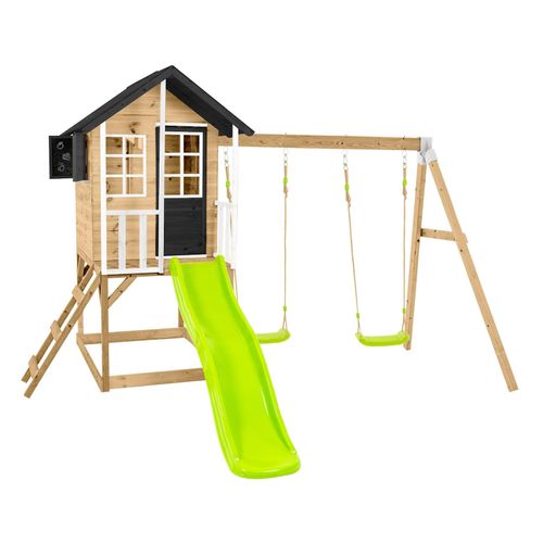 4262519770089 - Zwerkules Spielhaus Holli 3 inkl Rutsche & Doppelschaukel 370x352x224cm 4262519770089 - Zwerkules Spielhaus Holli 3 inkl Rutsche & Doppelschaukel 370x352x224cm