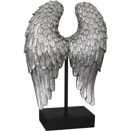 4001250892878 - Wanddekoobjekt CASABLANCA BY GILDE Skulptur Wing\ Wanddekoobjekte Gr B H T 21 cm x 30 cm x 8 cm silberfarben Wanddekoration