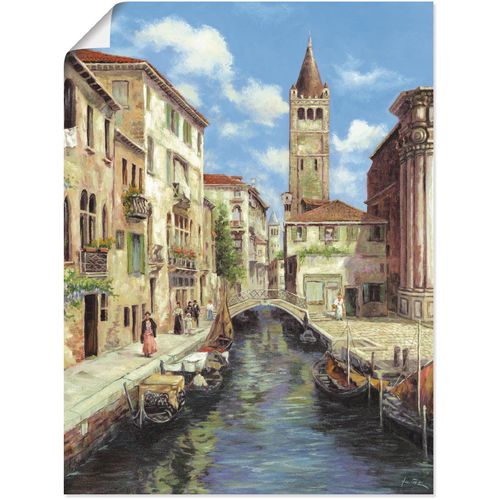 4055327639347 - Wandbild ARTLAND Venedig Bilder Gr B H 30 cm x 40 cm Poster Venedig Hochformat 1 St beige (naturfarben) Kunstdrucke als Alubild Leinwandbild Wandaufkleber oder Poster in versch Größen