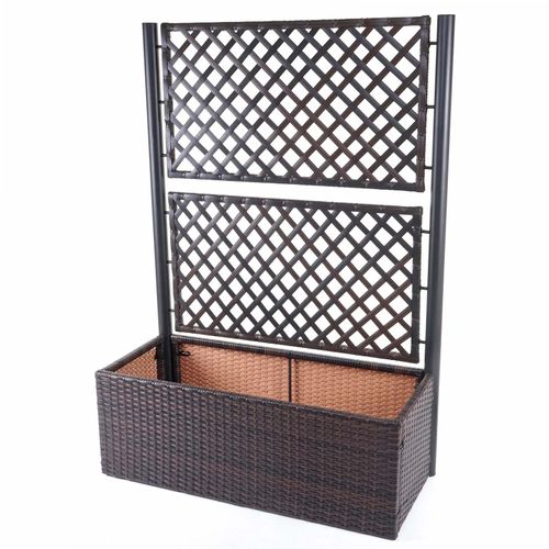 4057651269337 - Poly-Rattan Rankgitter MCW-D76 Pflanzkasten Rankhilfe 142x100x43cm ~ braun 4057651269337 - Poly-Rattan Rankgitter MCW-D76 Pflanzkasten Rankhilfe 142x100x43cm ~ braun